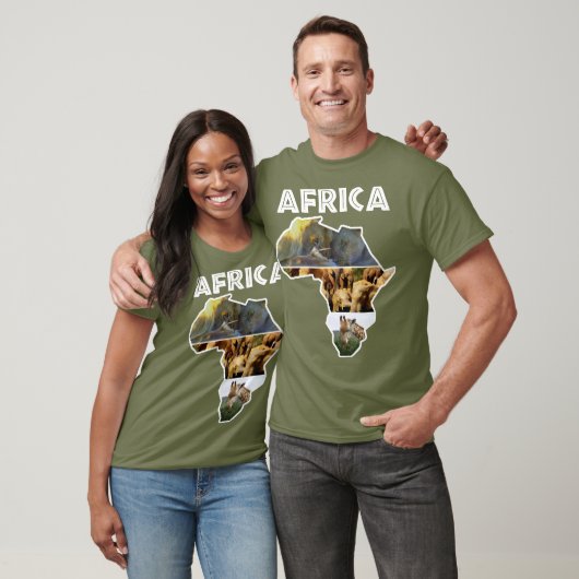 Africa Wildlife Map Trio T-Shirt (Unisex)