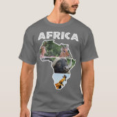 Africa Wildlife Map Trio T-shirt (Voorkant)
