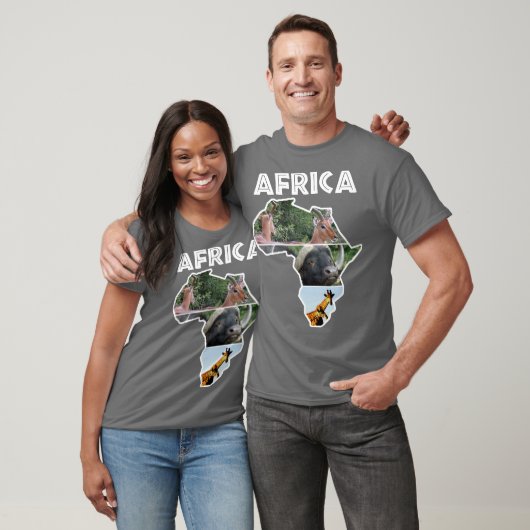 Africa Wildlife Map Trio T-shirt (Unisex)