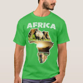 Africa Wildlife Map Trio T-Shirt (Voorkant)