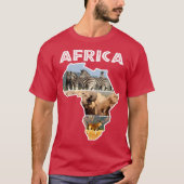 Africa Wildlife Map Trio T-Shirt (Voorkant)