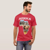 Africa Wildlife Map Trio T-Shirt (Voorkant volledig)