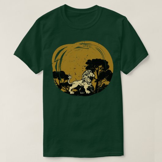 Africa Wildlife Safari Leeuw T-shirt (Design voorkant)