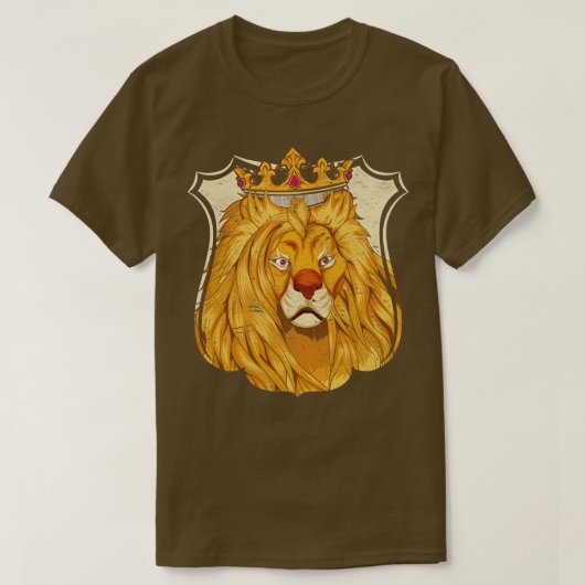 Africa Zoo Dierlijke Kroonleeuw T-shirt (Design voorkant)
