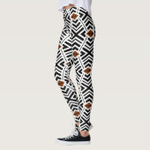African Abstract Geo Design Designer Leggings (Links)
