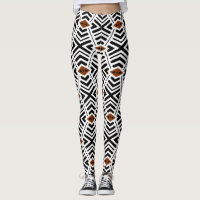 African Abstract Geo Design Designer Leggings