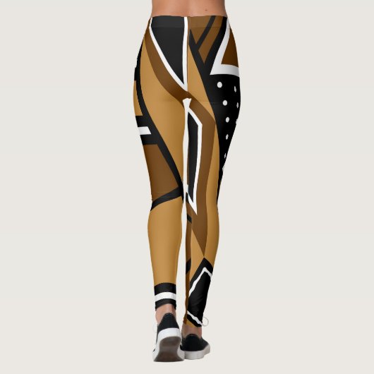 African Abstract Geo Design Designer Leggings (Achterkant)