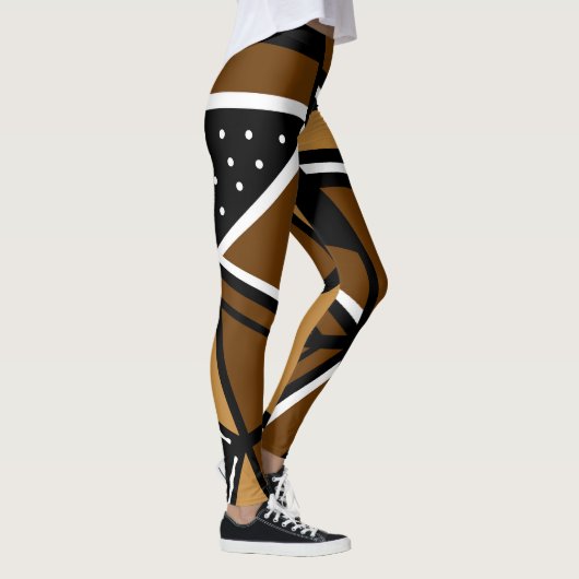 African Abstract Geo Design Designer Leggings (Rechts)