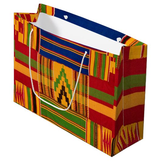 African Adinkra Groot Cadeauzakje (Voorkant Gekanteld)