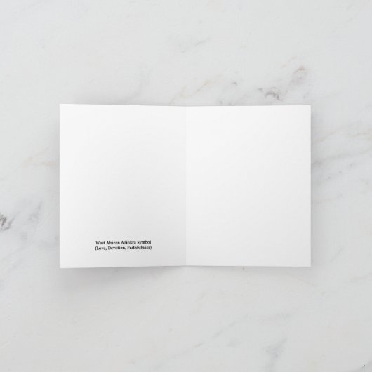African Adinkra (Liefde) Blank Note Kaart (Binnen)