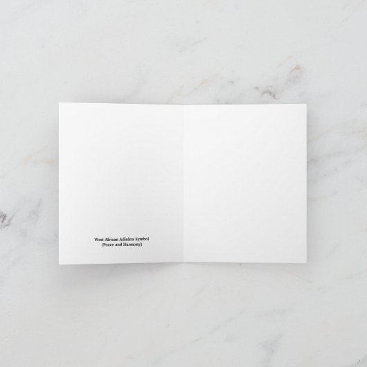 African Adinkra (Peace) Blanco Note Kaart (Binnen)