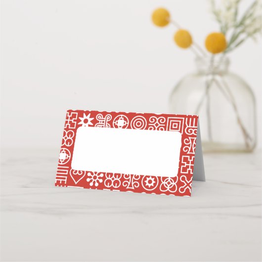 African Adinkra Plaatskaartje (Voorkant)