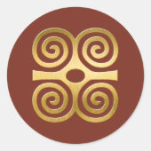 African Adinkra Symbol (Strength) Sticker (Voorkant)