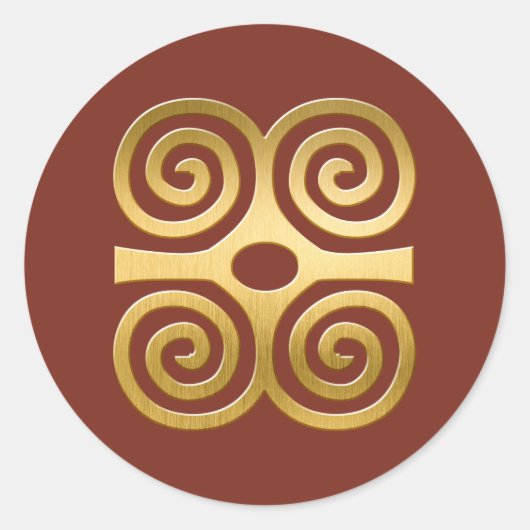African Adinkra Symbol (Strength) Sticker (Voorkant)