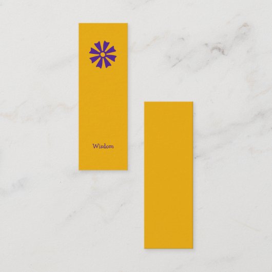 African Adinkra (Wisdom) Bladwijzer Mini Visitekaartje (Voorkant / Achterkant)