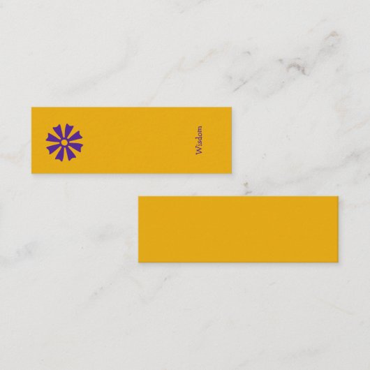 African Adinkra (Wisdom) Bladwijzer Mini Visitekaartje (Voorkant / Achterkant)