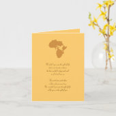 African Adoption Gift of You gedicht - ! Kaart (Gele Bloem)