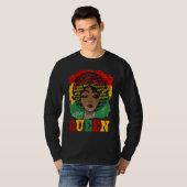 African Afro Queen Strong Black Women Black Histor T-shirt (Voorkant volledig)