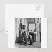 African American Accordion Player, 1941 Briefkaart (Voorkant / Achterkant)