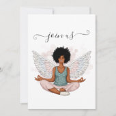 African American Angel Bachelorette Party Kaart (Voorkant)