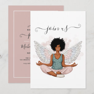 African American Angel Bachelorette Party Kaart