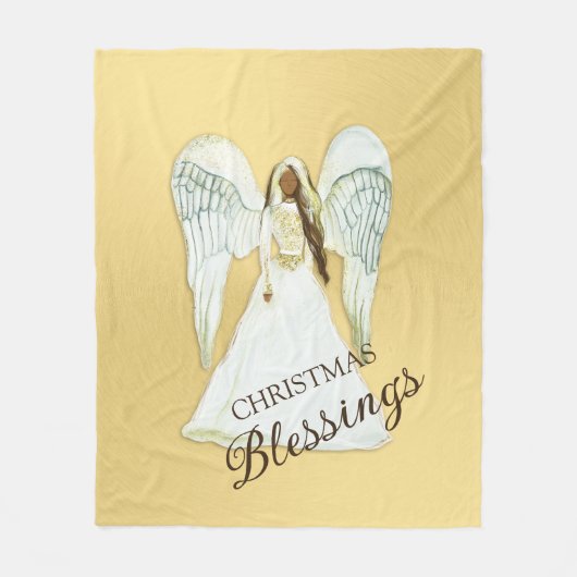 African American Angel Fleece Blanket Deken (Voorkant)