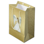 African American Angel Gift Bag Medium Cadeauzakje (Voorkant Gekanteld)