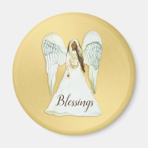 African American Angel KerstMagnet Magneet