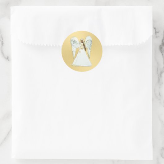 African American Angel Sticker (Tas)
