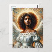 African American Angel With Halo Briefkaart (Voorkant / Achterkant)