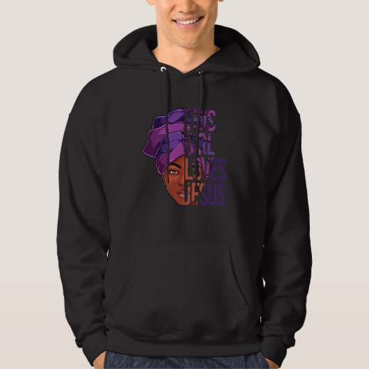 African American Apparel Jesus Christian Black Wom Hoodie (Voorkant)