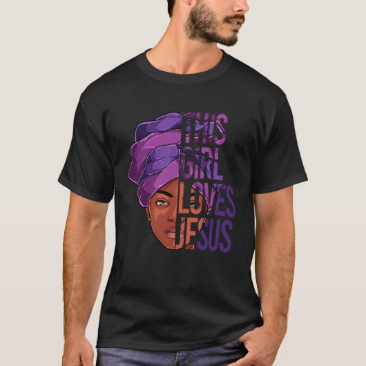 African American Apparel Jesus Christian Black Wom T-shirt (Voorkant)