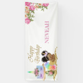 African American Baby Birthday Banner (Verticaal)