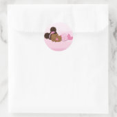 African American Baby Girl, Baby Mermaid Sticker (Tas)