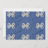 African American Baby Girl Denim & Diamonds Bows Kaart (Achterkant)