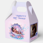 African American Baby Girl Seashell Bedankdoosjes (Achterkant)
