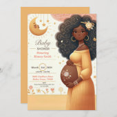 African American Baby shower Invitation Kaart (Voorkant / Achterkant)