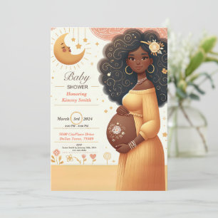 African American Baby shower Invitation Kaart