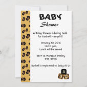 African American Baby shower Invitation Safari Kaart (Achterkant)