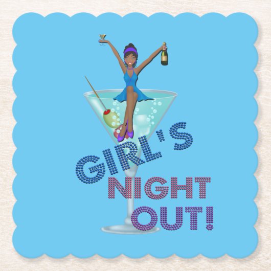 African American Bachelorette Party Kartonnen Onderzetters (Voorkant)