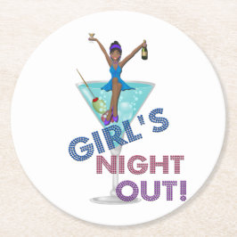 African American Bachelorette Party Ronde Kartonnen Onderzetter