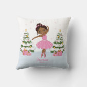 African American Ballerina Christmas Ornaments Kussen (Achterkant)