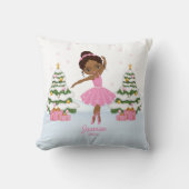 African American Ballerina Christmas Ornaments Kussen (Voorkant)