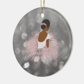 African American Ballerina Dancer Keramisch Ornament (Links)