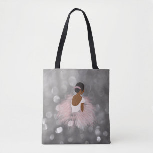 African American Ballerina Dancer Tote Bag