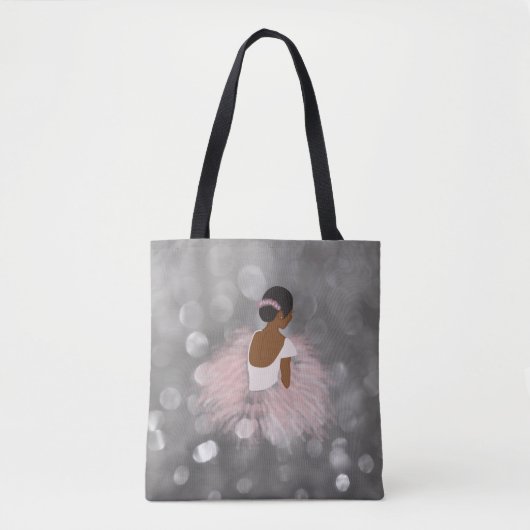 African American Ballerina Dancer Tote Bag (Voorkant)