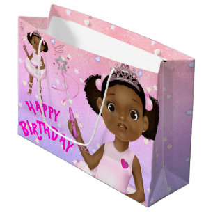 African American Ballerina Fairy Princess Groot Cadeauzakje