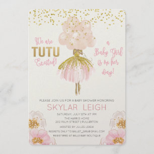 African American Ballet Baby shower Invitation Kaart