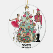 African American Ballet Dancer en Nutcracker Keramisch Ornament (Links)
