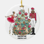 African American Ballet Dancer en Nutcracker Keramisch Ornament (Achterkant)